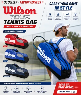 Wilson Tennis Bag/Badminton Racket bag/Squash bag/school bag