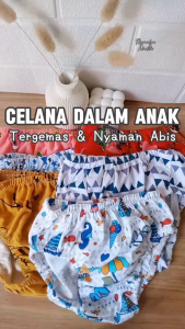 12 PCS Celana Dalam Anak Motif LEADING Printing untuk Perempuan dan Polos Warna untuk Anak Laki Laki