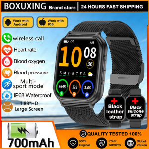 2026 New Voice Calling Smart Watch Ultra 1.83inch Screen 24H Health Monitor 100+Sports Modes 700mAh BT Call Smartwatch Men Women