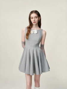 AIVEI | Summer New Gray Graceful Sleeveless Dress