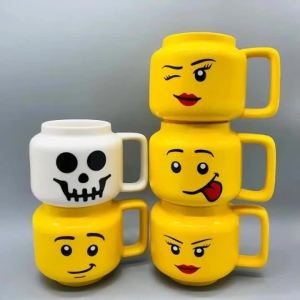 1 Pc Cute Expression Cup Coffee Milk Tea Cartoon Mugs Birthday Christmas Gifts Funny Smiling Face Mug