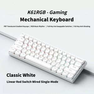 NexusClick Magnetic Hot Swappable Gaming Wired Mechanical Keyboard 61-Keys RGB Backlit PBT Keycaps For PC Computer Laptop Tablet