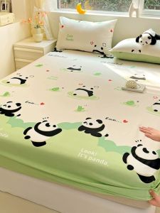 Pure Cotton Bed Canopy Single Piece Anti-Slip Protection Cover 0.9m Student Dormitory Mattress Cover Cartoon Design Bed Sheet