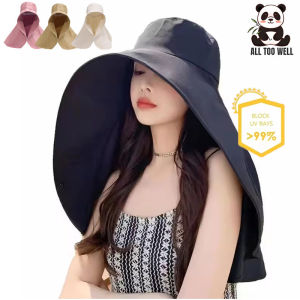 4Colors Summer Sunscreen Hat Neck Protection Sunshade Cap Outdoor Anti UV Large Brim Shawl Sun Hat