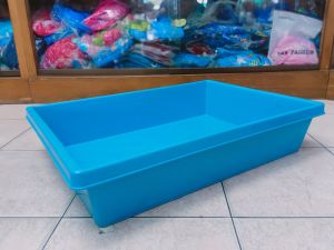 กระบะทรายแมวขนาดใหญ่ถาดกระบะพลาสติกใบใหญ่ ยาว63ซม.กว้าง46ซม.สูง13ซม.