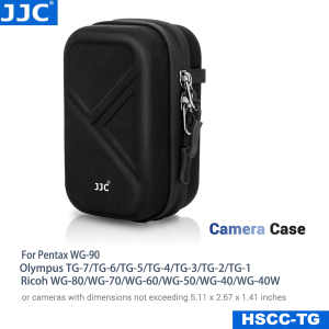 JJC Camera Bag Pouch Protective Case For Pentax WG-90 Ricoh WG-80 WG-70 WG-60 WG-50 WG-40 WG-40W GR3 GR3X GR3HDF GR3XHDF OM-SYSTEM Olympus Tough TG-7 TG-6 TG-5 TG-4 TG-3 TG-2 TG-1 & More Camera Size Within 130x68x36mm Replaces Olympus CSCH-107