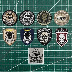 Black Skull Punisher Embroidered Magic Tape Chapter Outdoor Backpack Tactical Morale Patch Sticker for Men And Women