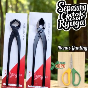 Alat Bonsai Sepasang Catok Besar Ryuga Carbon 28 cm