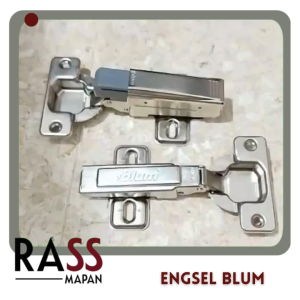 1 PASANG KOMPLIT ENGSEL SENDOK BLUM CLIP ON / ENGSEL BLUM Diameter Coak 35mm