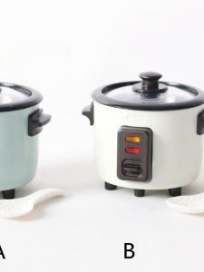 Miniature Kitchen Scene Photography Props Dollhouse Accessories Realistic Electric Rice Cooker Oven Model Toy for Kids