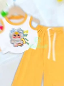 Bộ bé gái áo sát nách thun tâm gân hinh gấu baby cho bé gái 6-29kg.SNQD13