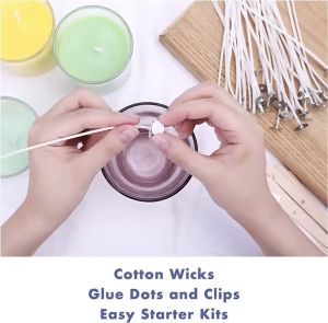 1Pc Candle Wick Candlewick 100% Cotton 10CM Candle wicks cotton for candle making Core Waxed With Sustainer