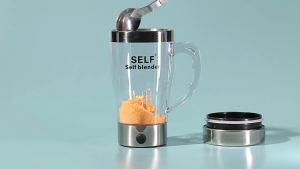 Portable Electric Stainless Steel Self Blender Shaker Gym Bottle Auto Stirring Mug