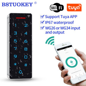 Tuya App Wifi Access Control Keypads 125khz 13.6Mhz RFID Keyfob Access Control Kit Wiegand 26 IP67 Waterproof 2000 User