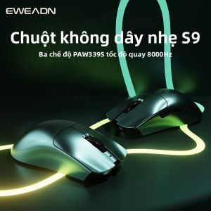 Chuột Không Dây Eweadn S9 Ultra - Chế Độ Bluetooth 3 Trong 1 Paw3950 Thiết Kế Nhẹ Tiện Dụng Dành Cho Chơi Game Thể Thao Điện Tử Và Phụ Kiện Máy Tính
