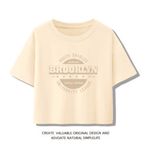 Cotton Short Sleeve Womens T-shirt Summer New Style Pure Cotton Skin-friendly Casual Design Sense Half Sleeve Top