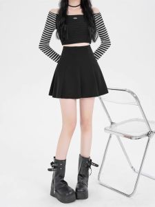 Váy Ngắn Chữ a Dày Dặn Cạp Cao Cho Nữ Mùa Xuân Thu Váy Midi Dáng Ôm Sát Cỡ Lớn Váy Ngắn Xếp Ly Phong Cách Đường Phố