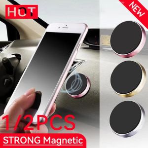 1/2PCS Magnetic Car Phone Holder Stand Magnet Car Mount Bracket GPS Mobile Support In Car Bracket For iPhone Samsung Xiaomi