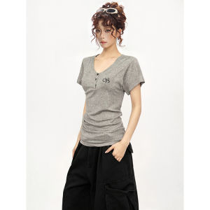 EVPGB | Áo Thun Slimming V-Neck Tay Ngắn Trắng