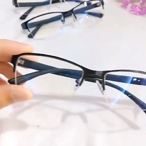 Kacamata Bisnis Half Frame Photocromic Blocking Blue Light Eyeglasses Half Frame Untuk Pria Wanita