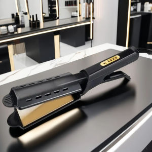 เครื่องหนีบผมเซรามิกทัวร์มาลีนไอออน ปรับอุณหภูมิได้สี่ระดับ แผ่นกว้าง สำหรับมืออาชีพ