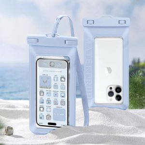 7.5 Inch Waterproof Phone Pouch Underwater Large Cellphone Dry Bag Underwater Waterproof Mobile Bag Holder PVC Clear Window Swimming Snorkerling Rain