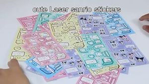 Cute Sanrio Card Sticker DIY Hand Account Cartoon Material Decoration Set School Supply Wholesale