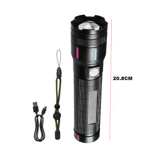 White Laser Flashlight Ultra Bright LED Flashlight Built-in Large Capacity Battery High Power Rechargeable Torch Camping Lantern