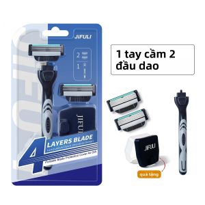 Lưỡi Dao Cạo An Toàn Cao Cấp 4 Lớp Thép Không Gỉ Đức Đầu Dao Cạo Thay Thế Dùng Cho Máy Cạo Râu Thủ Công
