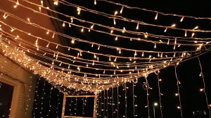 Lampu Lap Lip Raya 10M Transparent Line 100LED Fairy Lights For Wedding Party Ramadan Hari Raya Decoration