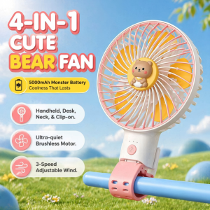 FUNME Quạt để bàn nhỏ có thể sạc quạt để bàn cho nhà bếp siêu Tuổi thọ pin dài lý tưởng cho cắm trại ký túc xá with5000mah Pin