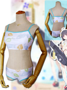 ชุดว่ายน้ำคอสเพลย์ Moon Snow Palace สำหรับผู้หญิง เสื้อผ้าสำหรับเล่นบทบาทในเกม Blue Archive ไซส์ตัวอย่างที่พร้อมให้บริการ