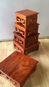 Đôn Vuông Gỗ Hương – Kỷ Kê Bát Hương Đủ Size 10121416182022cm