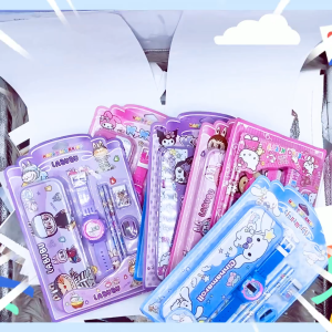Student Set Alat Tulis Sekolah Karakter Kuromi Cinamonrol My Melody Labubu 6 In 1