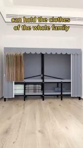 30MM Folding Bedroom Cabinet Polyester cotton Cloth Closet Dustproof Wardrobe Large capacity