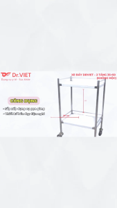 Xe đẩy DrViet – 2 tầng 35×50 (Không hộc) – Hỗ trợ sắp xếp & vận chuyển dụng cụ y tế