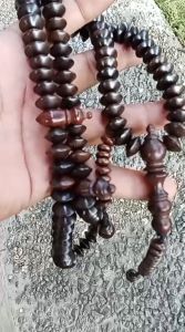 Tasbih cantik - tasbih galih asem 99 butir 14 mm model pipih lancip | tasbih viral