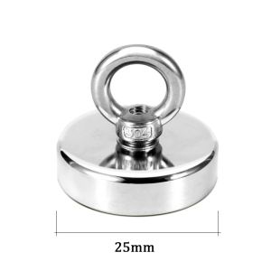Super Strong Neodymium Fishing Magnet Hook N52 Heavy Duty Rare Earth Magnet With Countersunk Hole Eyebolt 16-90mm Salvage Magnet