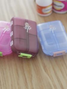 Portable Clear 2-Layer Pill Box