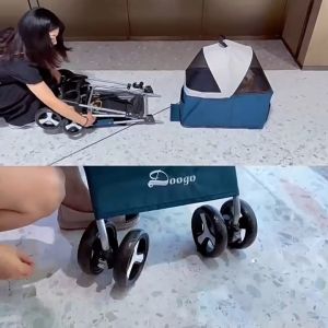 Luka😊พร้อมส่ง💯 รถเข็นสัตว์เลี้ยง ถอดออกได้ พับได้ หมุนได้ 360 องศา น้ําหนักเบา รถเข็นสุนัข รถเข็นแมว รถเข็น 4 ล้อ