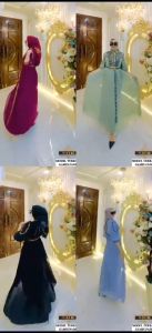 Gamis Kondangan Terbaru Khalisa Maxi Bahan Ceruty Babydoll Full Puring Aplikasi Bordir Kancing Depan Busui Friendly Dress Wanita Jumbo M L XL XXL 3XL Motif Kekinian Mewah Untuk Outfit Seragaman Viral