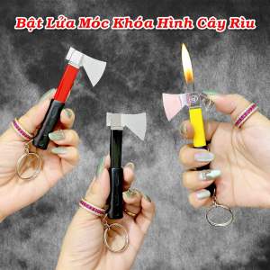 HCM Bật Lửa Móc Khoá Xài Gas Hình Cây Rìu Độc Lạ
