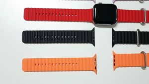 เหมาะสำหรับสายนาฬิกา Huawei  GT 20MM samsung glaxy watch22MM สมาร์ทสปอตสายรัดซิลิโคนมารีนขาวดำ