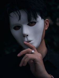 Jabbawockeez Jabbawockeez Mask White Face Dance TikTok Pure White Hiphop Blank Full Face Men