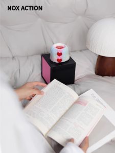 Mini Couples Aromatherapy Candle Fuzzy Heart Shaped Home Decorative Accessories Ambient Creating Indoor Universal NOX ACTION