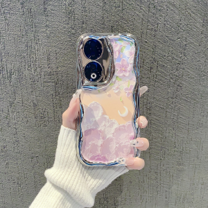 Pink Flower Oil Painting Style Phone Case for Honor 90/80pro New Fashion Simple Protection Anti-Fall Womens Mobile Phone Cover