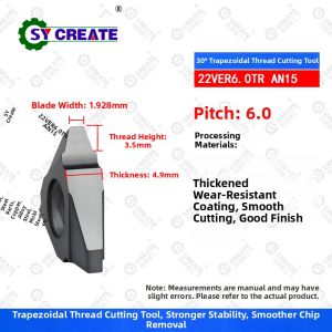 Trapezoidal Thread Cutter Blade 30 Degree