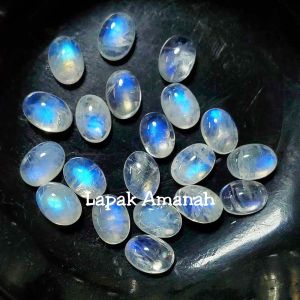 Batu Akik Natural Biduri Bulan Moonstone Ber Klep Asli Original