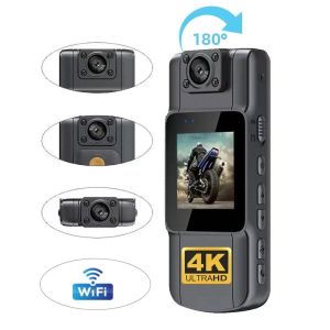 Camera Mini WiFi 4K HD Máy Quay Video Kỹ Thuật Số Cầm Tay Có Tầm Nhìn Ban Đêm Hồng Ngoại Để Đi Xe Đạp BodyCam Cảnh Sát Máy Quay Phim Xe Đạp Nhỏ