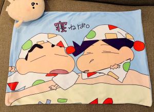 Cartoon Crayon Xiaoxin Small Sunflower Pillowcase Student Dormitory Print Single Ice Silk Pillow Case Pillow with Pillow Core